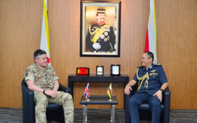 RBAF COMMANDER RECEIVES COURTESY CALL FROM THE COLONEL OF THE BRIGADE OF GURKHAS