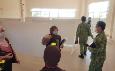 SITE VISIT TO THE NEW COVID-19 HOLDING AREA IN TUTONG (CHAT)