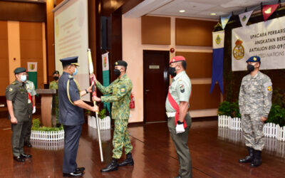 FLAG HANDING OVER CEREMONY OF RBAF PERSONNEL FOR UNIFIL PEACEKEEPING MISSION IN LEBANON