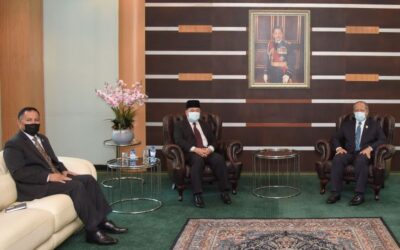 MINISTER OF DEFENCE II RECEIVES JOINT COURTESY CALL FROM NEWLY APPOINTED AMBASSADOR OF BRUNEI DARUSSALAM TO THE ISLAMIC REPUBLIC OF IRAN AND HIGH COMMISSIONER OF BRUNEI DARUSSALAM TO THE ISLAMIC REPUBLIC OF PAKISTAN