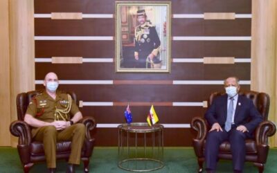 MINISTER OF DEFENCE II RECEIVES FAREWELL CALL FROM DEFENCE ADVISER OF AUSTRALIA TO BRUNEI DARUSSALAM
