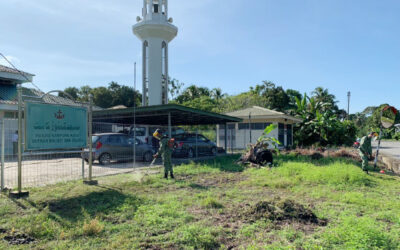 ROYAL BRUNEI ARMED FORCES CONDUCT CLEANING CAMPAIGNS AT MOSQUES IN CONJUNCTION WITH RBAF DIAMOND JUBILEE DURING COVID19 TRANSITION PHASE