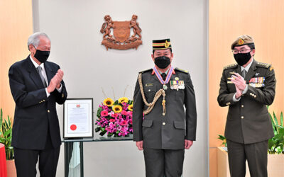 RBAF COMMANDER CONDUCTED INTRODUCTORY VISIT TO THE REPUBLIC OF SINGAPORE AND RECEIVED MERITORIOUS SERVICE MEDAL (MILITARY)
