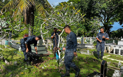 CEMETERY CLEANING CAMPAIGN IN CONJUNCTION WITH THE ROYAL BRUNEI ARMED FORCES 61ST ANNIVERSARY