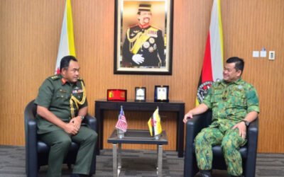 RBAF COMMANDER RECEIVES FAREWELL CALL FROM OUTGOING MALAYSIA DEFENCE ADVISOR TO BRUNEI DARUSSALAM
