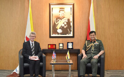 RBAF COMMANDER RECEIVES COURTESY CALL FROM DIRECTOR OF INTERNATIONAL SECURITY, MINISTRY OF DEFENCE UNITED KINGDOM