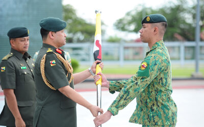 THE NATIONAL FLAG HANDOVER CEREMONY OF RBAF CONTINGENT FOR UNIFIL PEACEKEEPING MISSION IN LEBANON