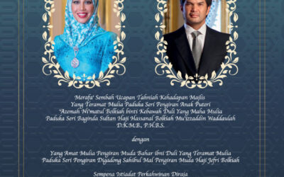 MERAFA’ SEMBAH DAN SETINGGI-TINGGI UCAPAN TAHNIAH SEMPENA ISTIADAT PERKAHWINAN DIRAJA