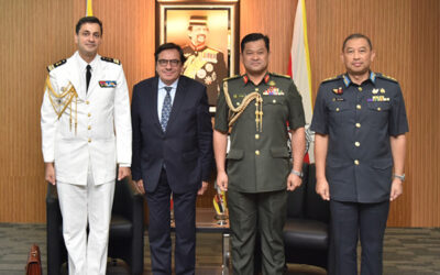 RBAF COMMANDER RECEIVES INTRODUCTORY CALL FROM THE NON – RESIDENT DEFENCE ATTACHÉ OF THE REPUBLIC OF FRANCE TO BRUNEI DARUSSALAM