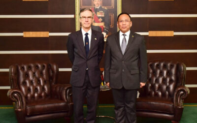 DEPUTY MINISTER OF DEFENCE RECEIVES A COURTESY CALL FROM PARLIAMENTARY UNDER SECRETARY OF STATE MINISTER FOR DEFENCE PEOPLE, VETERANS AND SERVICE FAMILIES UNITED KINGDOM