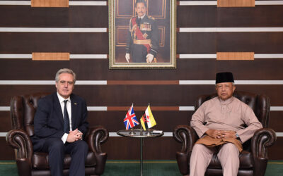 MINISTER AT THE PRIME MINISTER’S OFFICE AND MINISTER OF DEFENCE II RECEIVES COURTESY CALL FROM THE UNITED KINGDOM PRIME MINISTER’S TRADE ENVOY TO BRUNEI DARUSSALAM, MYANMAR AND THAILAND