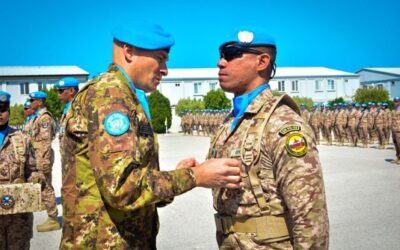 UNITED NATIONS NATIONAL SERVICE MEDAL PARADE FOR THE ROYAL BRUNEI ARMED FORCES CONTINGENT WITHIN THE MALAYSIAN BATTALION UNDER THE UNITED NATIONS INTERIM FORCE IN LEBANON (UNIFIL)