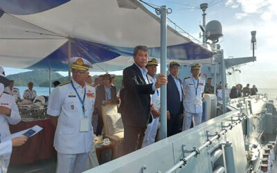 KDB DARULEHSAN PARTICIPATES IN THE LANGKAWI INTERNATIONAL MARITIME AND AEROSPACE EXHIBITION (LIMA 2023) FLEET REVIEW AND SEA EXERCISE
