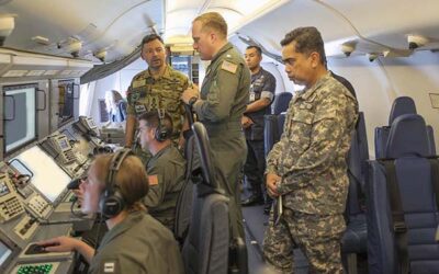 THE CROWN PRINCE AND SENIOR MINISTER AT THE PRIME MINISTER’S OFFICE WENT ON A VVIP FLIGHT IN A UNITED STATES NAVY P-8 AIRCRAFT