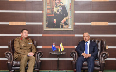 MINISTER AT THE PRIME MINISTER’S OFFICE AND MINISTER OF DEFENCE II RECEIVE COURTESY CALL FROM THE DIRECTOR GENERAL OF OPERATIONAL HEALTH, JOINT HEALTH COMMAND, AUSTRALIA DEFENCE FORCE