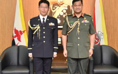 RBAF COMMANDER RECEIVES INTRODUCTORY CALL FROM COLONEL ARITA SATOSHI JAPANESE DEFENCE ATTACHE TO BRUNEI DARUSSALAM