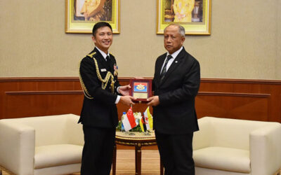 MINISTER AT THE PRIME MINISTER’S OFFICE AND MINISTER OF DEFENCE II RECEIVES COURTESY CALL FROM VICE ADMIRAL AARON BENG, CHIEF OF DEFENCE FORCE, REPUBLIC OF SINGAPORE