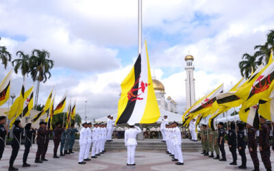 NATIONAL FLAG HOISTING CEREMONY TO MARK BRUNEI DARUSSALAM 40TH NATIONAL DAY