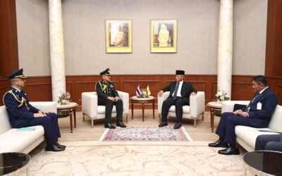 MINISTER AT THE PRIME MINISTER’S OFFICE AND MINISTER OF DEFENCE II RECEIVES FAREWELL CALL FROM OUTGOING DEFENCE ATTACHÉ OF THE KINGDOM OF THAILAND TO BRUNEI DARUSSALAM AND INTRODUCTORY CALL FROM NEW DEFENCE ATTACHÉ OF THE KINGDOM OF THAILAND TO BRUNEI