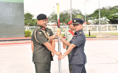 FLAG HANDOVER CEREMONY TO DEPARTING MEMBERS OF THE INDEPENDENT DECOMMISSIONING BODY VERIFICATION, MONITORING AND ASSISTANCE TEAM 6/2024 (IDB VMAT 6/2024) IN MINDANAO, REPUBLIC OF THE PHILIPPINES