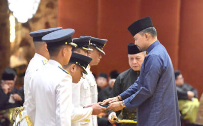 HIS MAJESTY BESTOWS STATE HONORARY MEDALS TO MINDEF OFFICERS AND PERSONNEL
