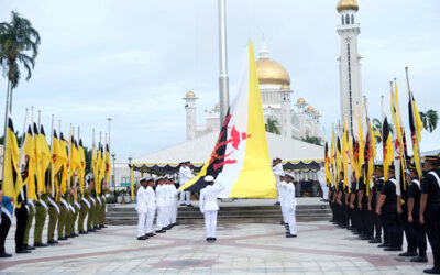 NATIONAL FLAG HOISTING CEREMONY TO MARK HIS MAJESTY’S THE SULTAN AND YANG DI-PERTUAN OF BRUNEI DARUSSALAM 78th BIRTHDAY CELEBRATION