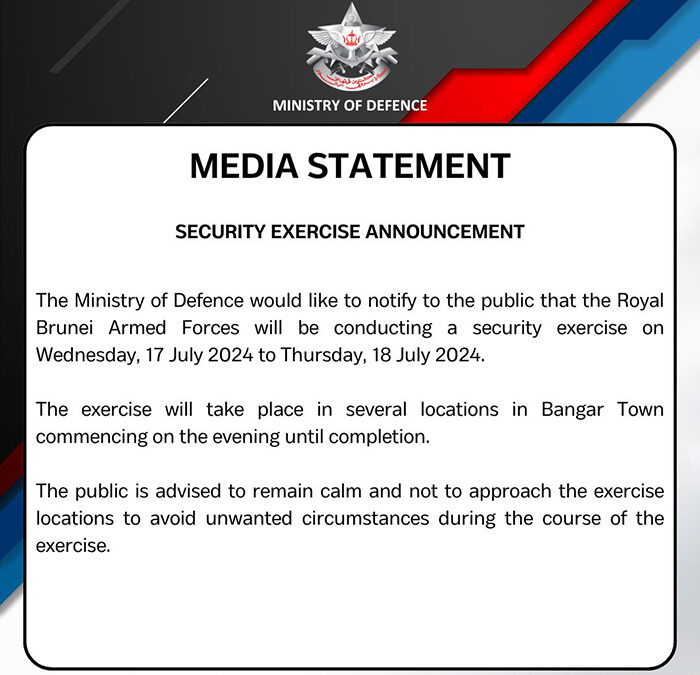 MEDIA STATEMENT : SECURITY EXERCISE ANNOUNCEMENT