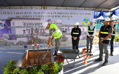 FOUNDATION LAYING CEREMONY FOR PROPOSED NEW BUILDING FOR UNMANNED AERIAL SYSTEM SQUADRON, ROYAL BRUNEI AIR FORCE