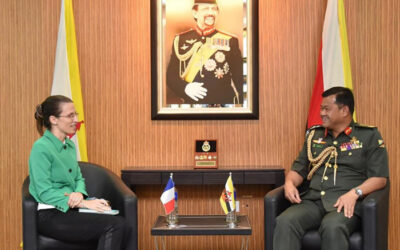 RBAF COMMANDER RECEIVES COURTESY CALL FROM AMBASSADOR EXTRAORDINARY AND PLENIPOTENTIARY OF THE REPUBLIC OF FRANCE TO BRUNEI DARUSSALAM