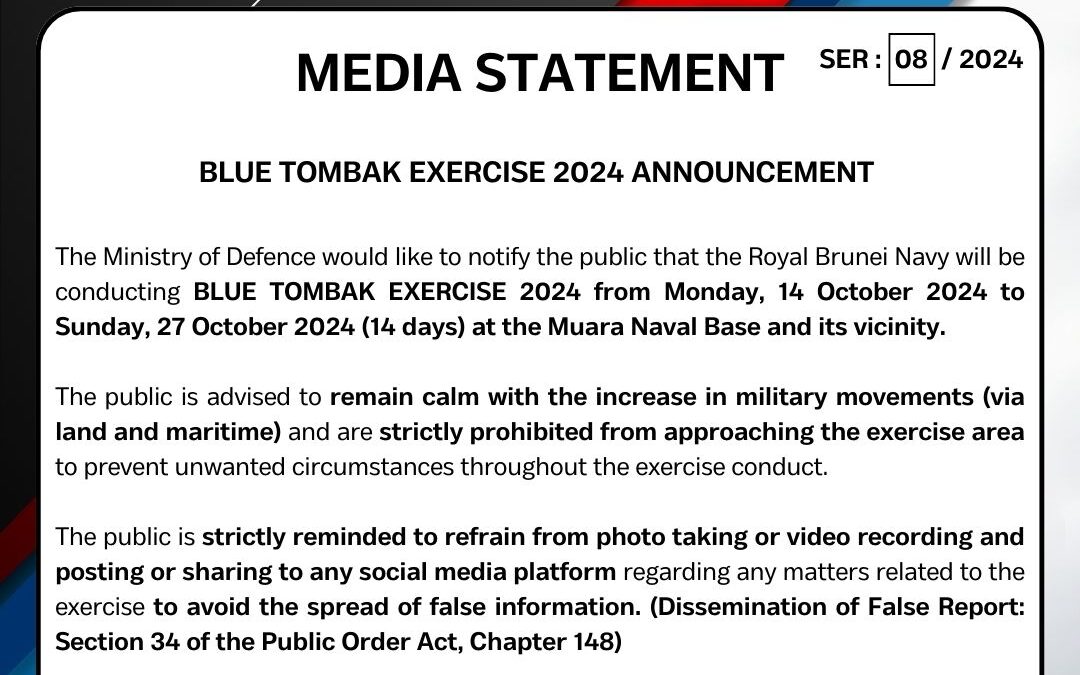 MEDIA STATEMENT : BLUE TOMBAK EXERCISE 2024 ANNOUNCEMENT