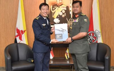 RBAF COMMANDER RECEIVES COURTESY CALL FROM CHIEF OF AIR FORCE, REPUBLIC OF SINGAPORE AIR FORCE