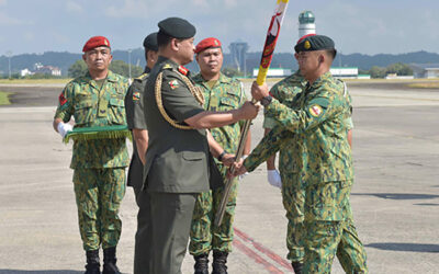 THE NATIONAL FLAG HANDOVER CEREMONY AND PRESENTATION OF BADGES TO THE ROYAL BRUNEI ARMED FORCES (RBAF) CONTINGENT FOR THE UNITED NATIONS INTERIM FORCE IN LEBANON (UNIFIL) PEACEKEEPING MISSION