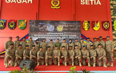 UNITED NATIONS SERVICE MEDAL AWARD AND MALAYSIAN BATTALION (MALBATT) 850-11 DISBANDMENT PARADE CEREMONY