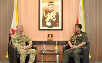 RBAF COMMANDER RECEIVES FAREWELL CALL   FROM NON-RESIDENT DEFENCE ATTACHE OF THE UNITED STATES OF AMERICA ACCREDITED TO BRUNEI DARUSSALAM