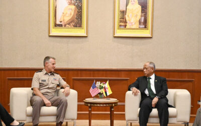 MINISTER AT THE PRIME MINISTER’S OFFICE AND MINISTER OF DEFENCE II RECEIVES COURTESY CALL FROM THE DEPUTY COMMANDER, UNITED STATES INDO-PACIFIC COMMAND
