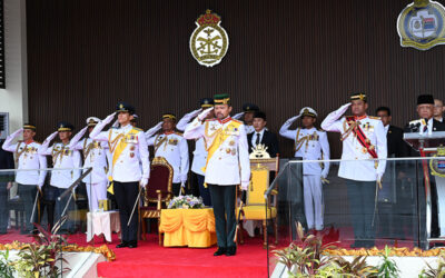 HIS ROYAL HIGHNESS PRINCE HAJI AL-MUHTADEE BILLAH, THE CROWN PRINCE AND SENIOR MINISTER AT THE PRIME MINISTER’S OFFICE GRACED THE SOVEREIGN’S PARADE FOR THE 24TH INTAKE OF OFFICER CADETS, OFFICER CADET SCHOOL, DEFENCE ACADEMY ROYAL BRUNEI ARMED FORCES