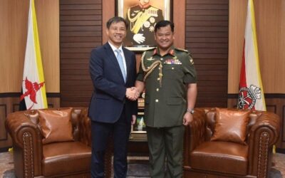 RBAF COMMANDER RECEIVES FAREWELL CALL FROM REPUBLIC OF SINGAPORE HIGH COMMISSIONER TO BRUNEI DARUSSALAM