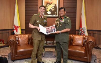 COMMANDER OF THE ROYAL BRUNEI ARMED FORCES RECEIVES COURTESY CALL FROM HEAD OF INTELLIGENCE ASSESSMENTS, DEFENCE INTELLIGENCE ORGANISATION, AUSTRALIA
